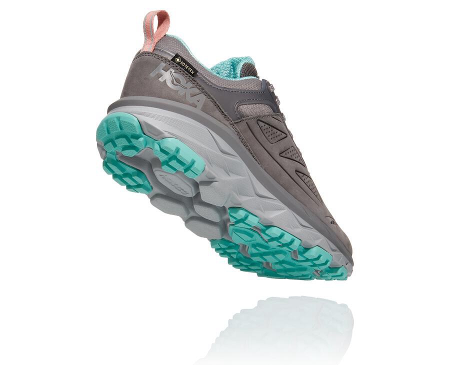 Zapatillas Trail Hoka One One Mujer - Challenger Bajas Gore-Tex - Gris - UHI238540